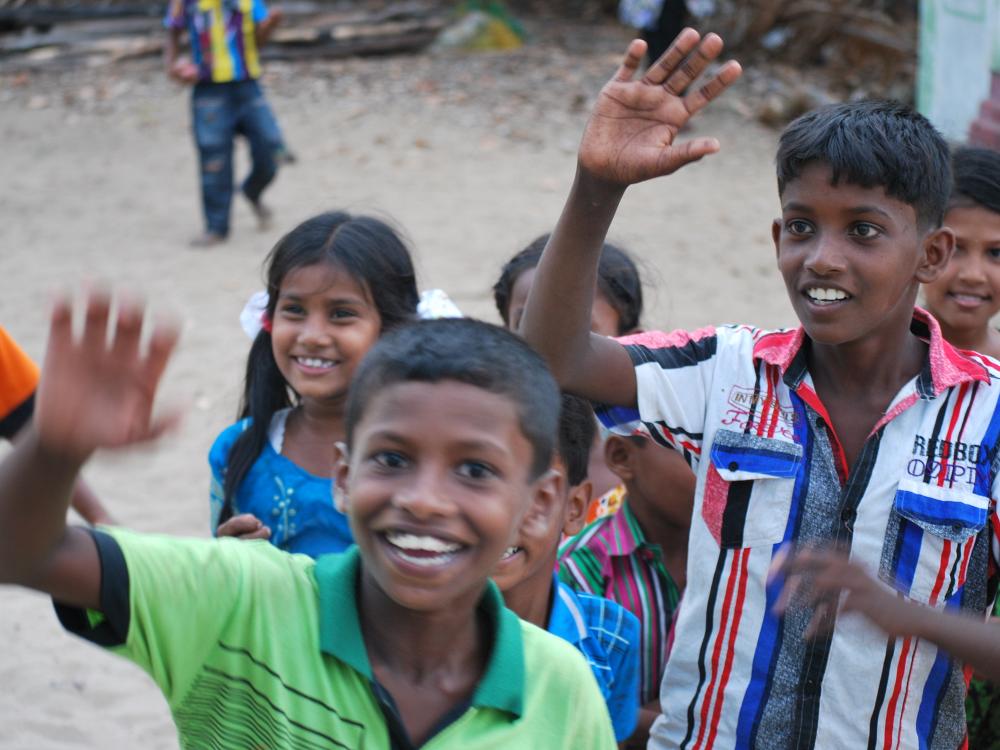 Lokale børn på Sri Lanka
