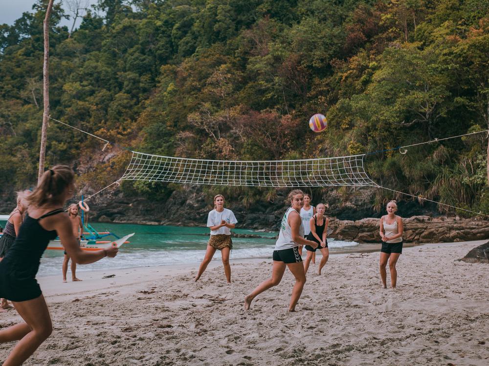 Volleyboll på en öde ö