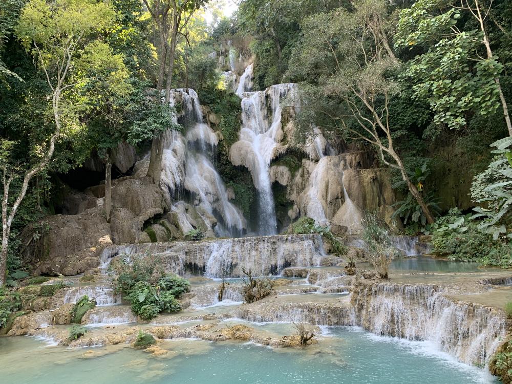 Kuang Si-vandfaldet i Laos