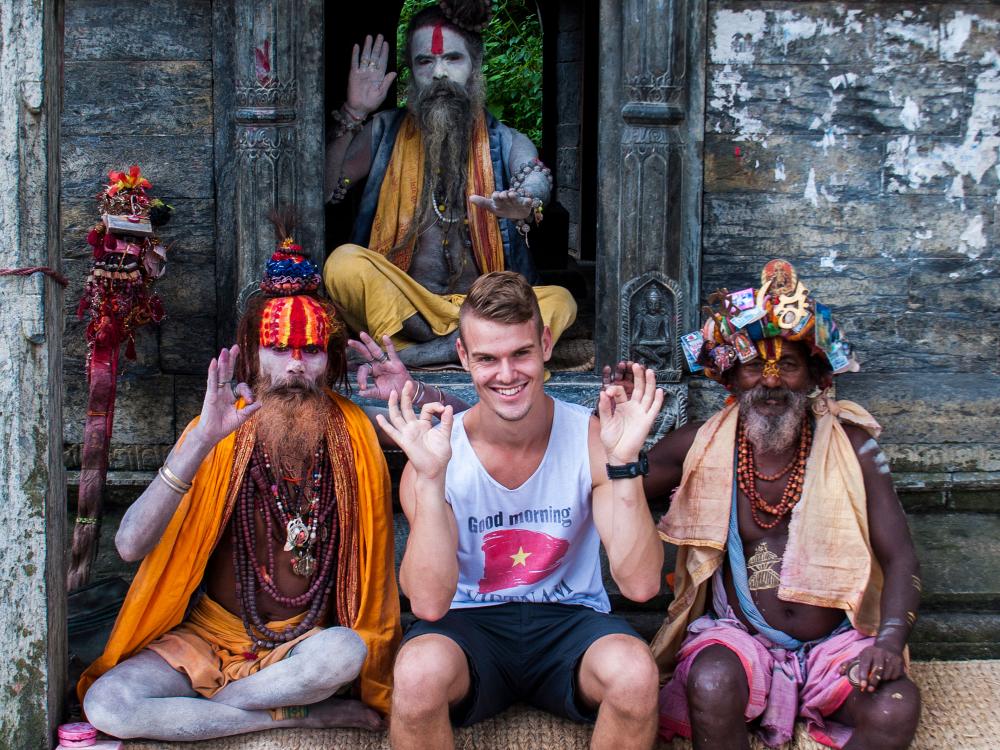 Heliga män i Katmandu