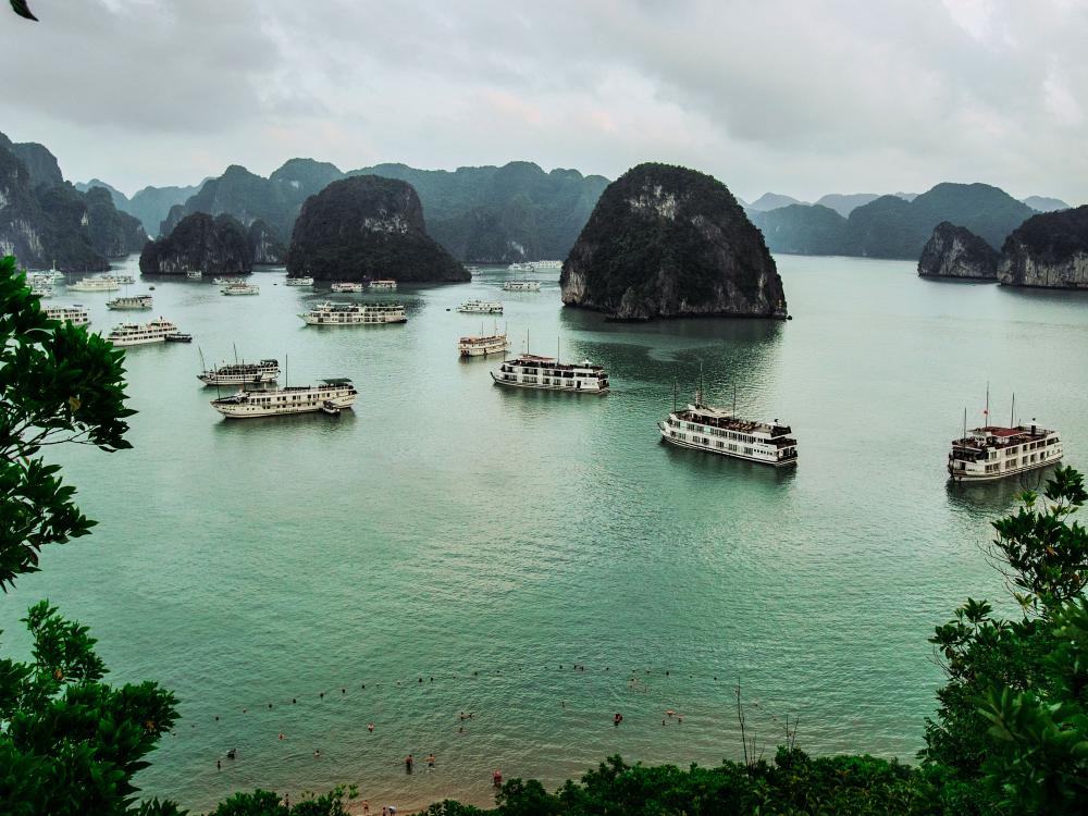 Halongbukten i Vietnam