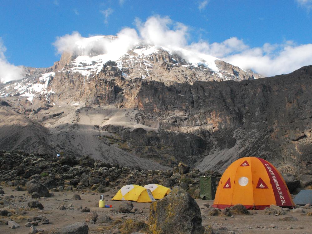 Tältläger på Kilimanjaro