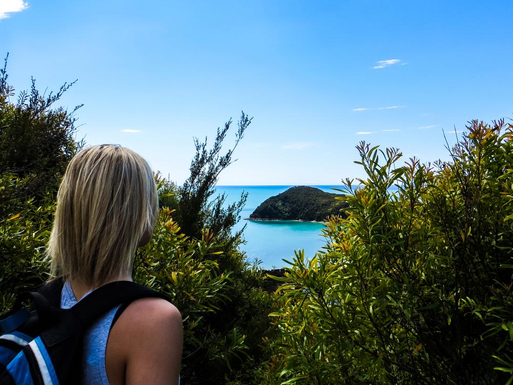Vacker utsikt vid Abel Tasman