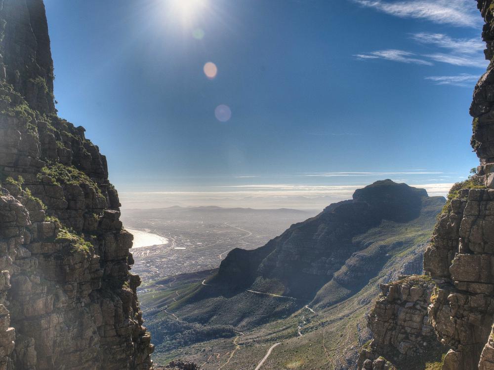Vandring till toppen av Table Mountain