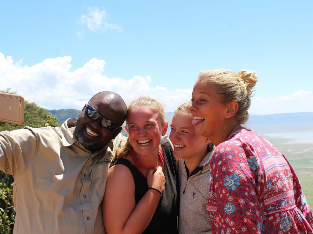 Selfie vid Ngorongoro
