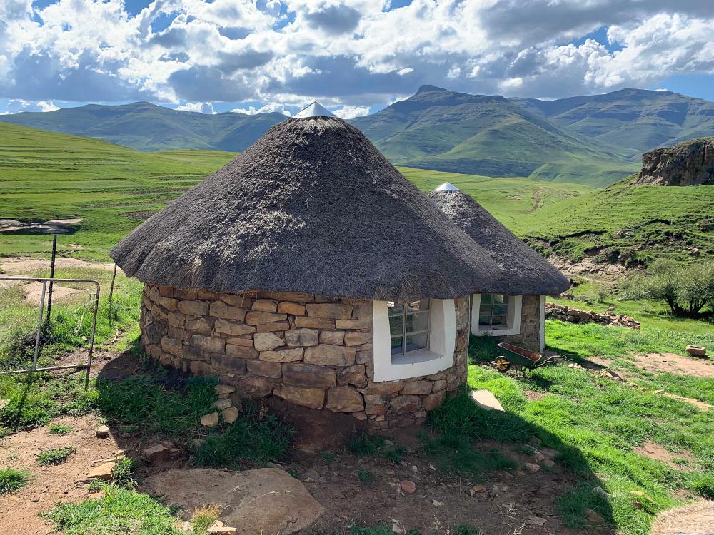 Traditionella lodger i Lesotho