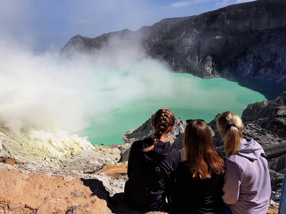 Utsikt över vackra Ijen 