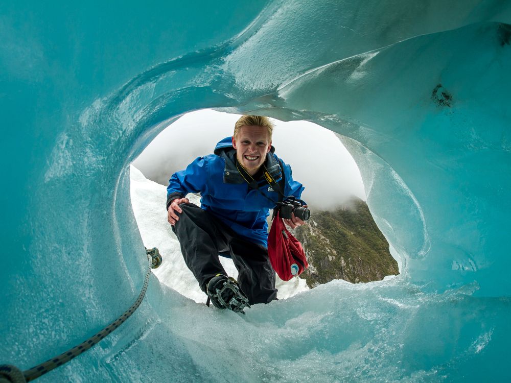 Glaciär i Nya Zeeland