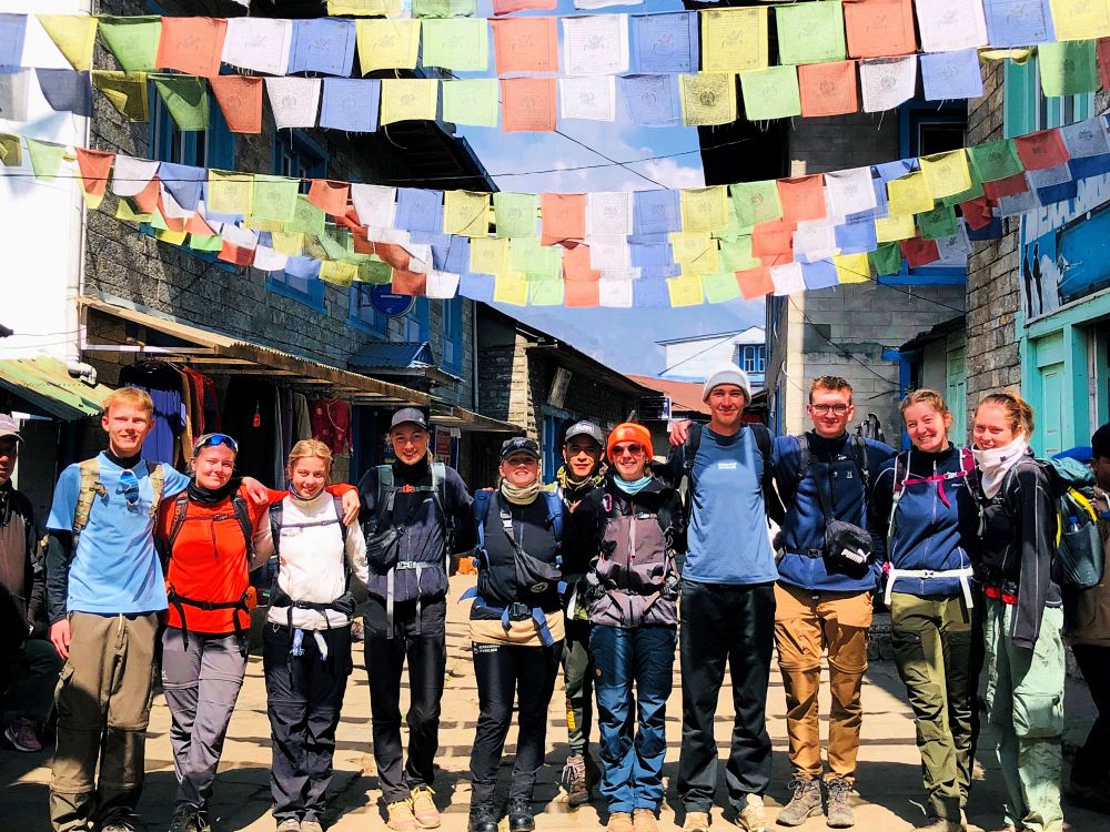 I staden Namche Bazaar 