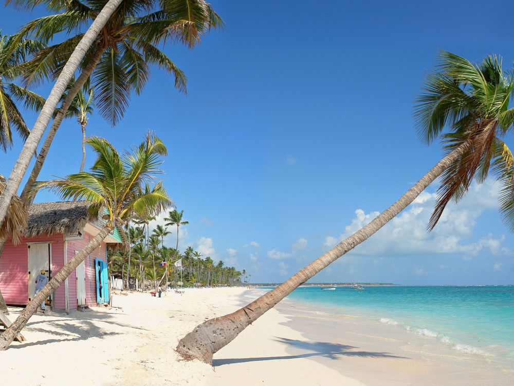 Vackra palmstränder i Belize