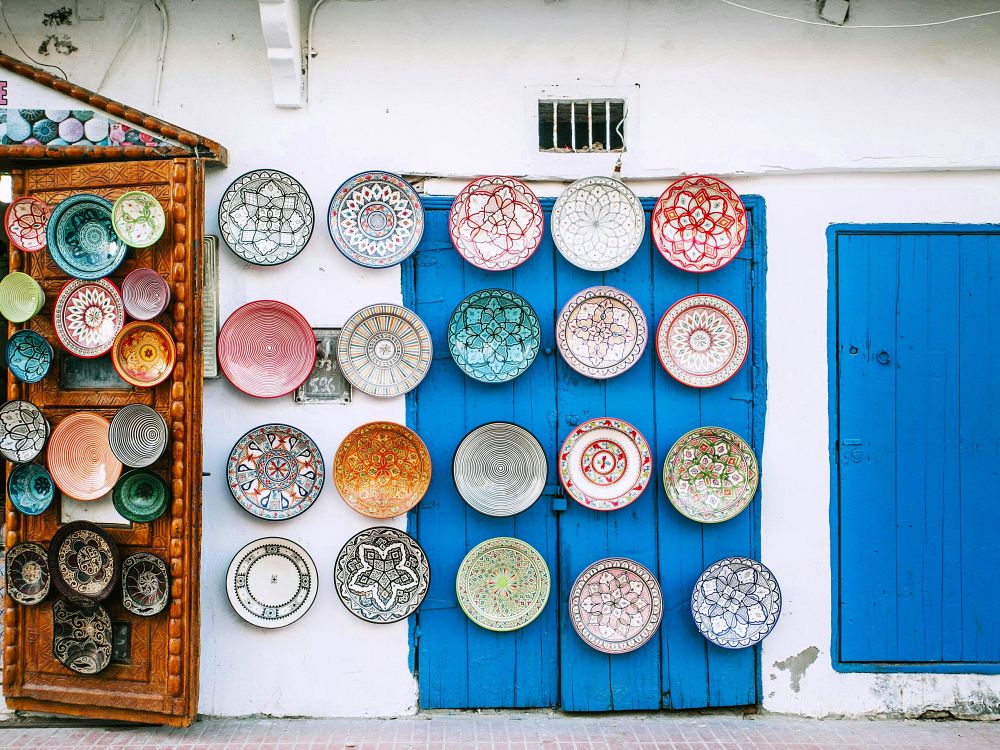 Färgglada gator i Essaouira