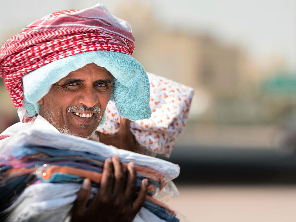 Gatuförsäljare i Marrakech