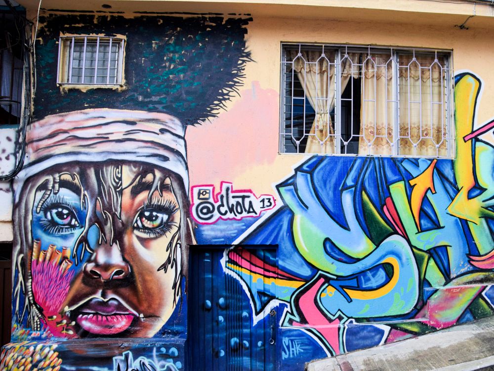 Medellíns färgglada graffitikvarter