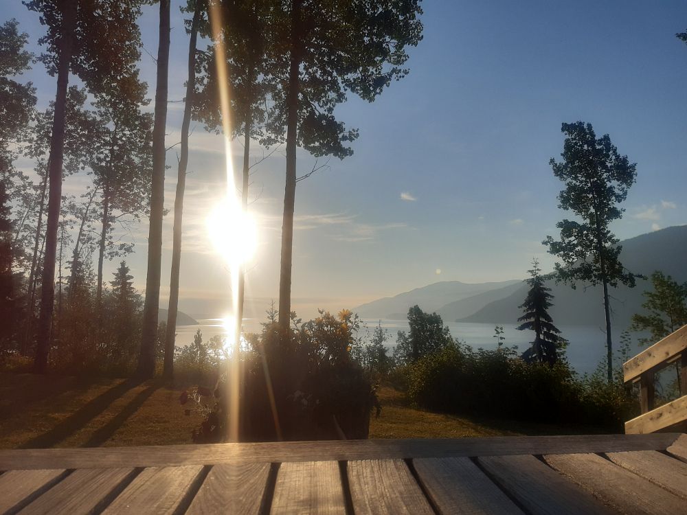 Morgonutsikt från campens terrass
